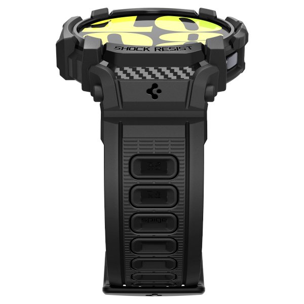 Spigen Samsung Galaxy Watch 7 44mm Ranneke ja Suojakuori Rugged Armor Pro Mattamusta