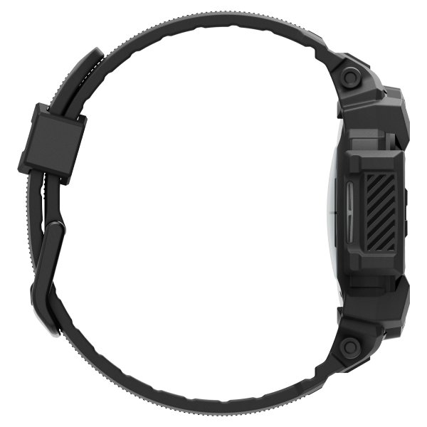 Spigen Samsung Galaxy Watch 7 44mm Ranneke ja Suojakuori Rugged Armor Pro Mattamusta