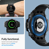 Spigen Samsung Galaxy Watch 7 44mm Ranneke ja Suojakuori Rugged Armor Pro Mattamusta