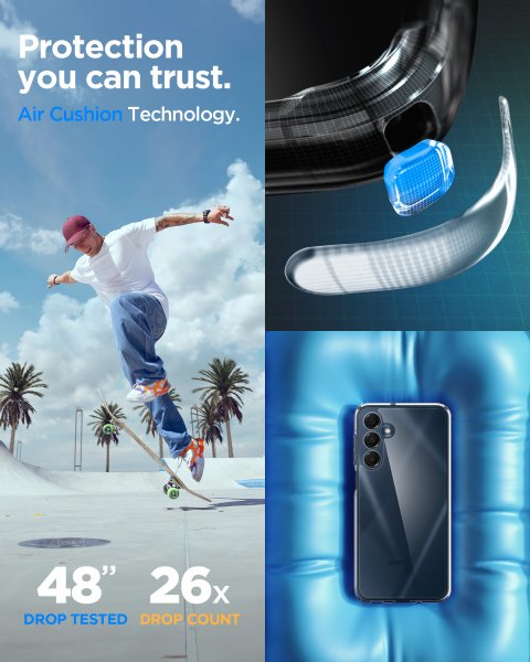 Spigen Samsung Galaxy A16 Ultra Hybrid Crystal Clear -suojakuori