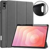 Samsung Galaxy Tab S11 Ultra/S12 Ultra Kotelo Tri-Fold Kynäloukero Harmaa