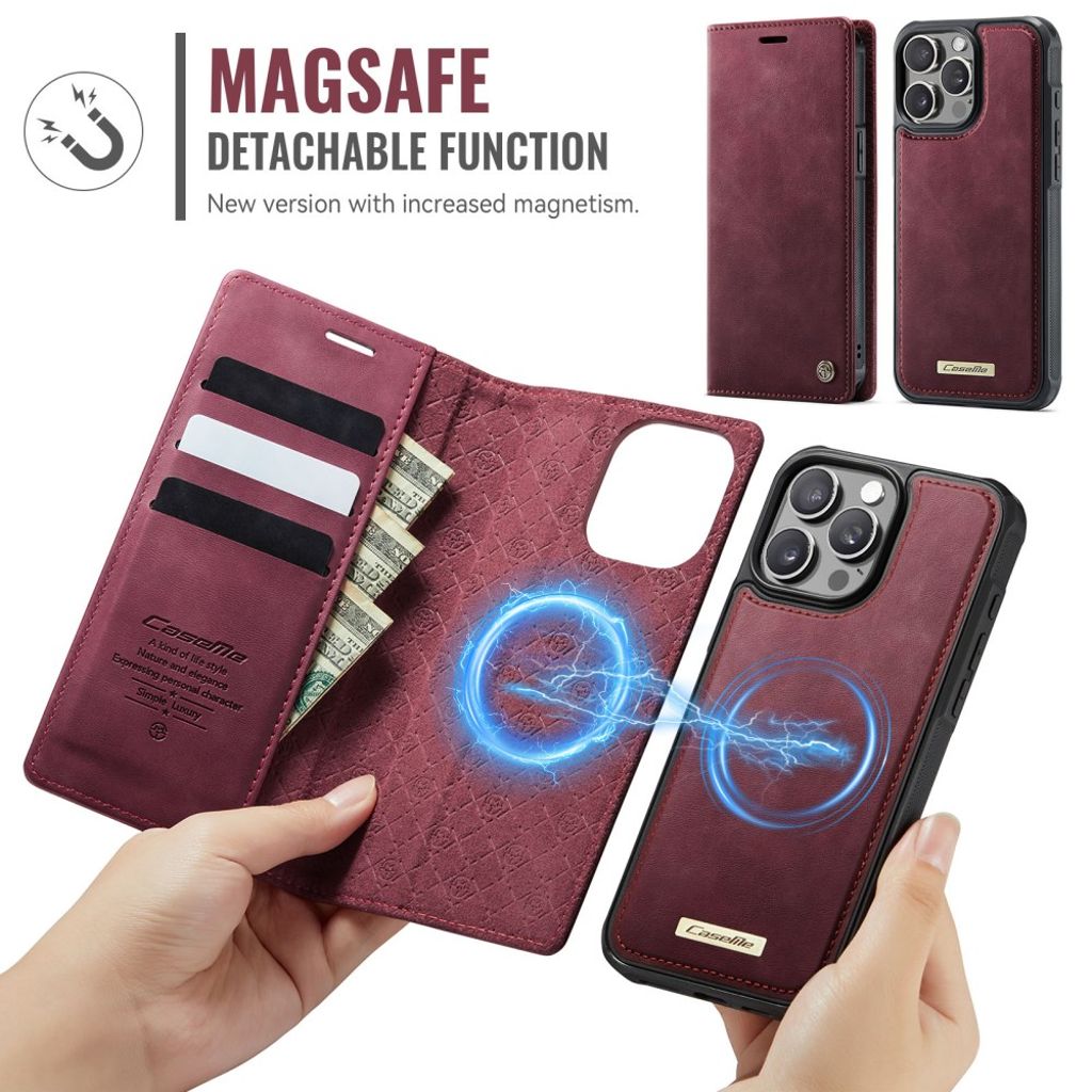 CaseMe iPhone 13 Pro Kotelo C49 Series Punainen