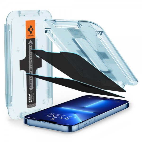 Spigen iPhone 13 Pro Max/iPhone 14 Plus Näytönsuoja GLAS.tR EZ Fit Privacy 2-pack