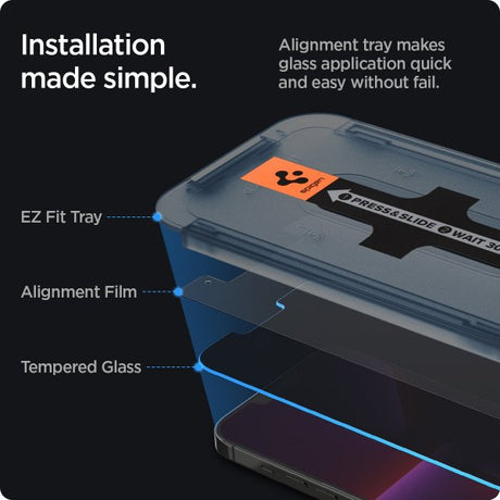 Spigen iPhone 13 Pro Max/iPhone 14 Plus Näytönsuoja GLAS.tR EZ Fit Privacy 2-pack