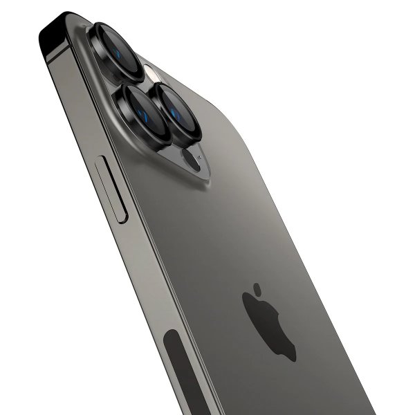 Spigen iPhone 14/15/16/17 Pro & Pro Max kameran suojalasi GLAS.tR EZ Fit Optik Pro 2-pakkaus musta