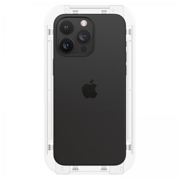 Spigen iPhone 15 Pro Max Näytönsuoja GLAS.tR EZ Fit FC Musta 2 kpl:n pakkaus