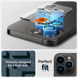 Spigen iPhone 14/15/16/17 Pro & Pro Max -kamerasuojalasi GLAS.tR EZ Fit Optik Pro 2-pakkaus, kristallinkirkas