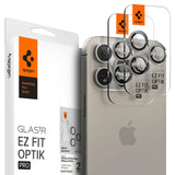 Spigen iPhone 15 Pro/iPhone 15 Pro Max kamerans suoja GLAS.tR EZ Fit Optik Pro 2 kpl Natural Titanium