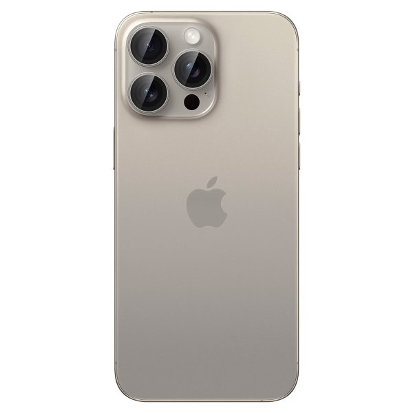 Spigen iPhone 15 Pro/iPhone 15 Pro Max kamerans suoja GLAS.tR EZ Fit Optik Pro 2 kpl Natural Titanium