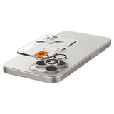 Spigen iPhone 15 Pro/iPhone 15 Pro Max kameransuoja GLAS.tR EZ Fit Optik Pro 2-pakkaus White Titanium