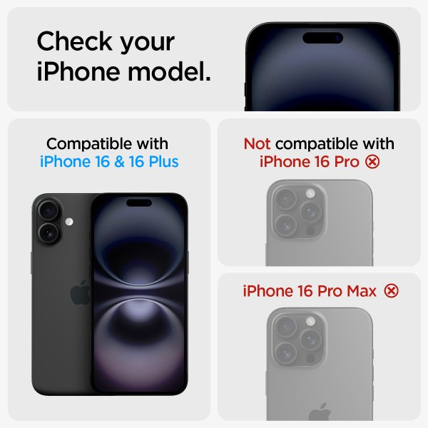 Spigen iPhone 16/iPhone 16 Plus -kameransuoja GLAS.tR EZ Fit Optik Pro, 2 kpl, musta