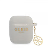Guess AirPods 1/2 Kuoret Classic Logo 4G Charm Harmaa