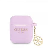 Guess AirPods 1/2 Kuoret Classic Logo 4G Charm Violetti