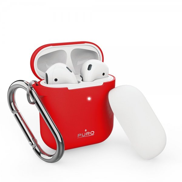 Puro AirPods 1/2 Icon -kuori, punainen