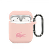Lacoste AirPods 1/2 -kotelo Liquid Silicone Glossy Logo - vaaleanpunainen