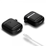 Spigen AirPods 1/2 -suojakuori, Rugged Armor, musta