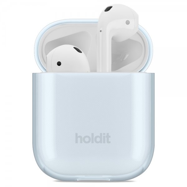 holdit AirPods 1/2 Kuoret Seethru Mineral Blue