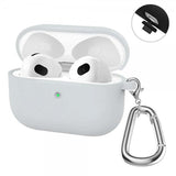 Enkay AirPods 3 -silikonisuoja karabiinihaalla, harmaa