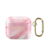 Guess AirPods 3 Kuoret Shiny Marble Pink