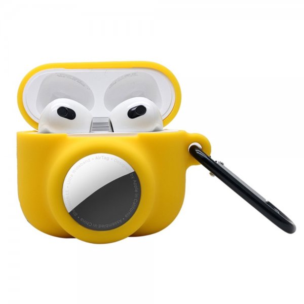 AirPods 3/AirTag Kuori Silikoni Keltainen