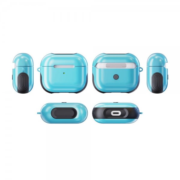 AirPods 3 Kuori Kumipintainen Syaani