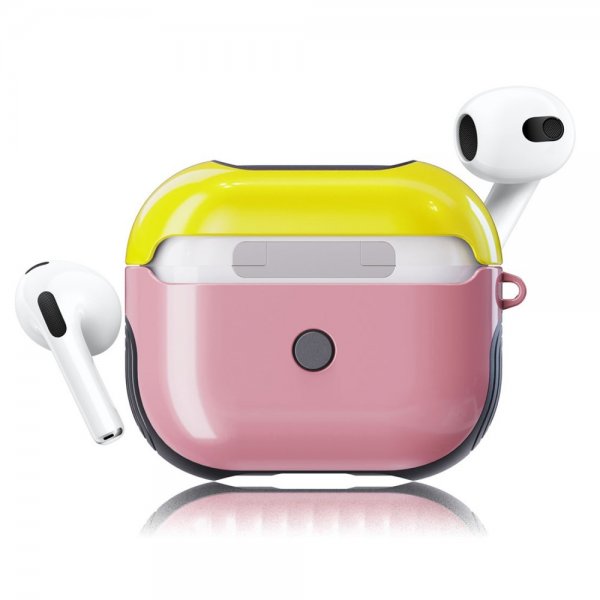 AirPods 3 Kuori Kumipintainen Vaaleanpunainen Keltainen
