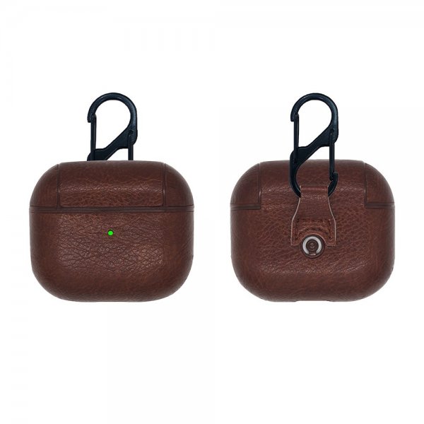 AirPods 3 Kuori PU-nahka Tummanruskea