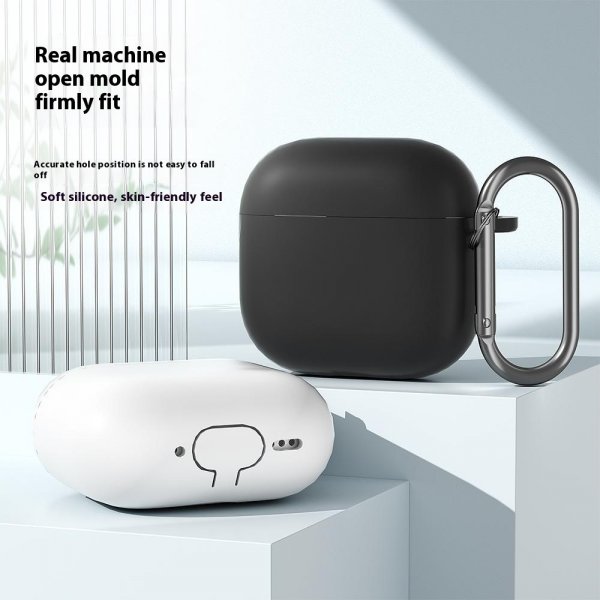 AirPods 4 Kuori Silikoni Karabiinihaka Vihreä