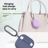 AirPods 4 Kuori Silikoni Karabiinihaka Tummansininen
