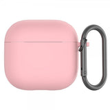 AirPods 4 Kuori Silikoni Karabiinihaka Vaaleanpunainen