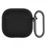 AirPods 4 Kuori Silikoni Karabiinihaka Musta