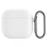 AirPods 4 Kuori Silikoni Karabiinihaka Valkoinen