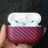 AirPods Pro 2 Kuori Hiilikuitutekstuuri Musta Magenta