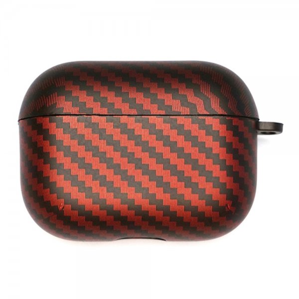 AirPods Pro 2 Kuori Hiilikuitutekstuuri Musta Punainen