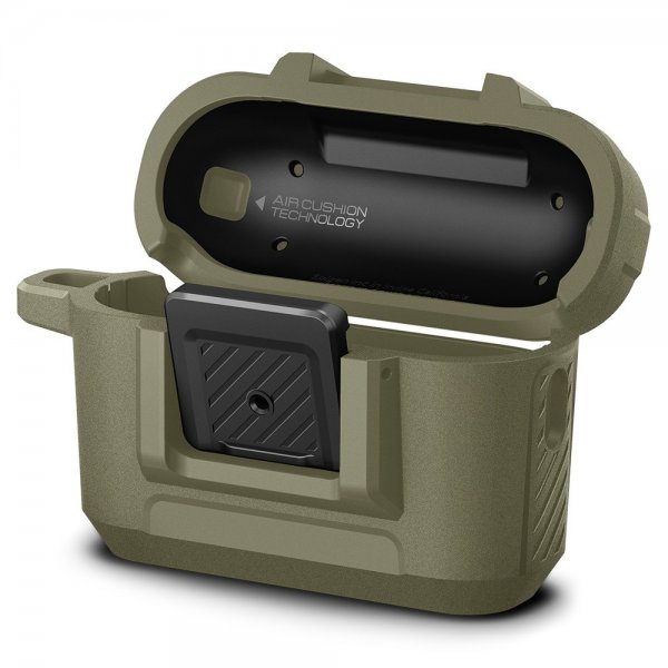 Spigen AirPods Pro 2 -kuori Lock Fit Vintage Khaki
