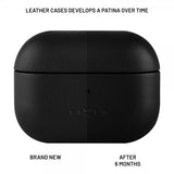 Kiinteät AirPods Pro 2 -kuoret PodsLeather MagSafe Musta