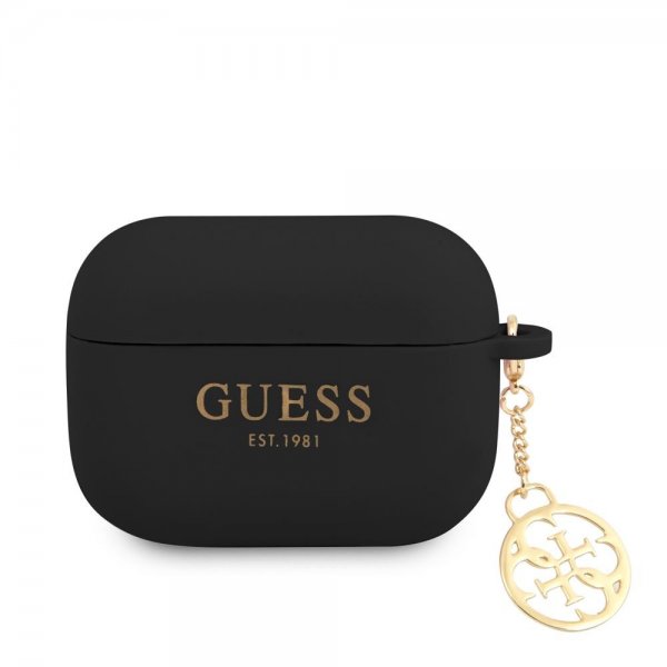 Guess AirPods Pro -kuoret Classic Logo 4G Charm musta