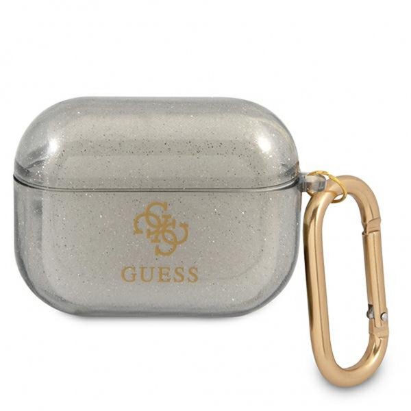 Guess AirPods Pro Suojakuori Glitter, musta