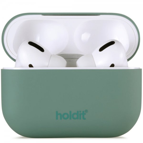holdit AirPods Pro/AirPods Pro 2 silikonisuoja, Moss Green