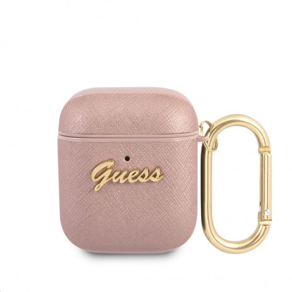 Guess AirPods (1/2) Kuori Saffiano Pink