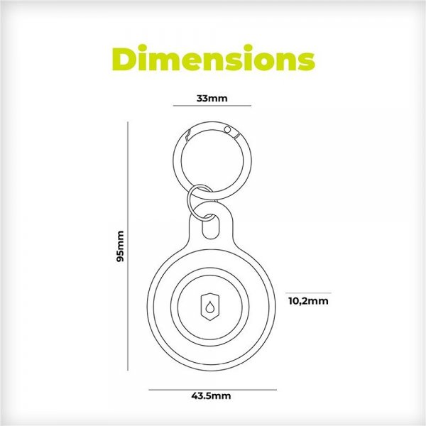 Mobile Origin AirTag-pidike avaimenperä, ulkokäyttöön, lila