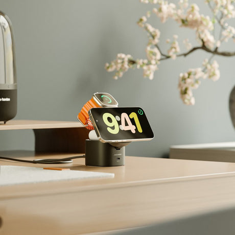 Alogic Langaton laturi PowerPod 4-in-1 Qi2 Musta