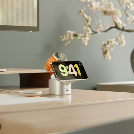 Alogic Langaton laturi PowerPod 4-in-1 Qi2 Valkoinen