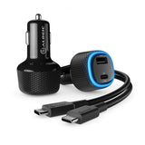 ALOGIC RAPID 2-porttinen USB-C ja USB-A Autolaturi kannettavalle ja puhelimelle
