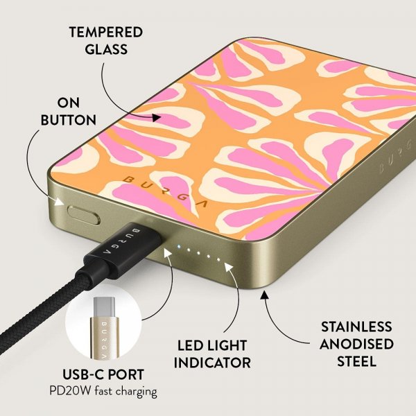 Burga Powerbank MagSafe 5000 mAh Aloha Kulta