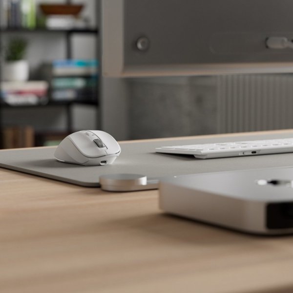 ALOGIC Langaton Hiiri Apex Bluetooth USB-C Ladattava 7 painiketta Valkoinen