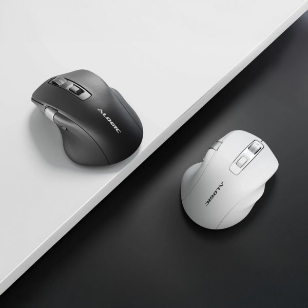 ALOGIC Langaton Hiiri Apex Bluetooth USB-C Ladattava 7 painiketta Valkoinen
