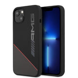 AMG iPhone 13 Kuori Liquid Silicone Two Tone Musta