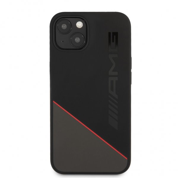 AMG iPhone 13 Mini -suojakuori nestemäistä silikonia, kaksisävyinen, musta