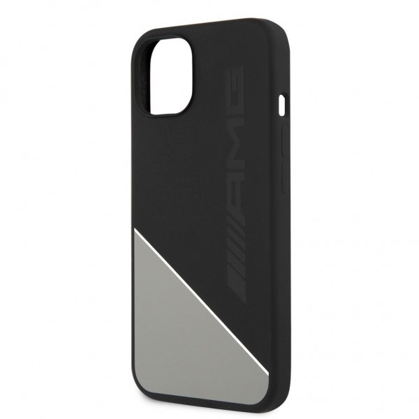 AMG iPhone 13 Mini -kuori, nestemäinen silikoni, kaksivärinen, harmaa